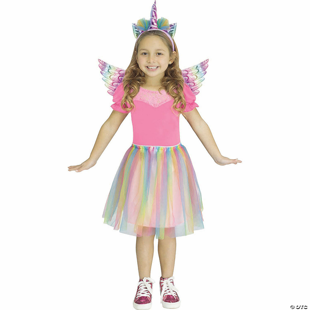 Kids Pastel Unicorn Wing Tutu Set Costume Accessory
