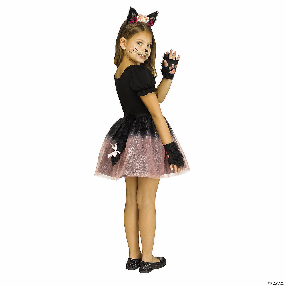Kids Pretty Pets Cat Black & Pink Sparkle Tutu Kit Costume