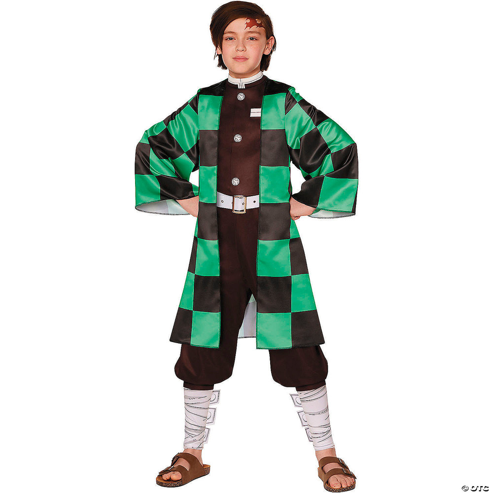 Kids Demon Slayer: Kimetsu no Yaiba Tanjiro Kamado Jumpsuit Costume