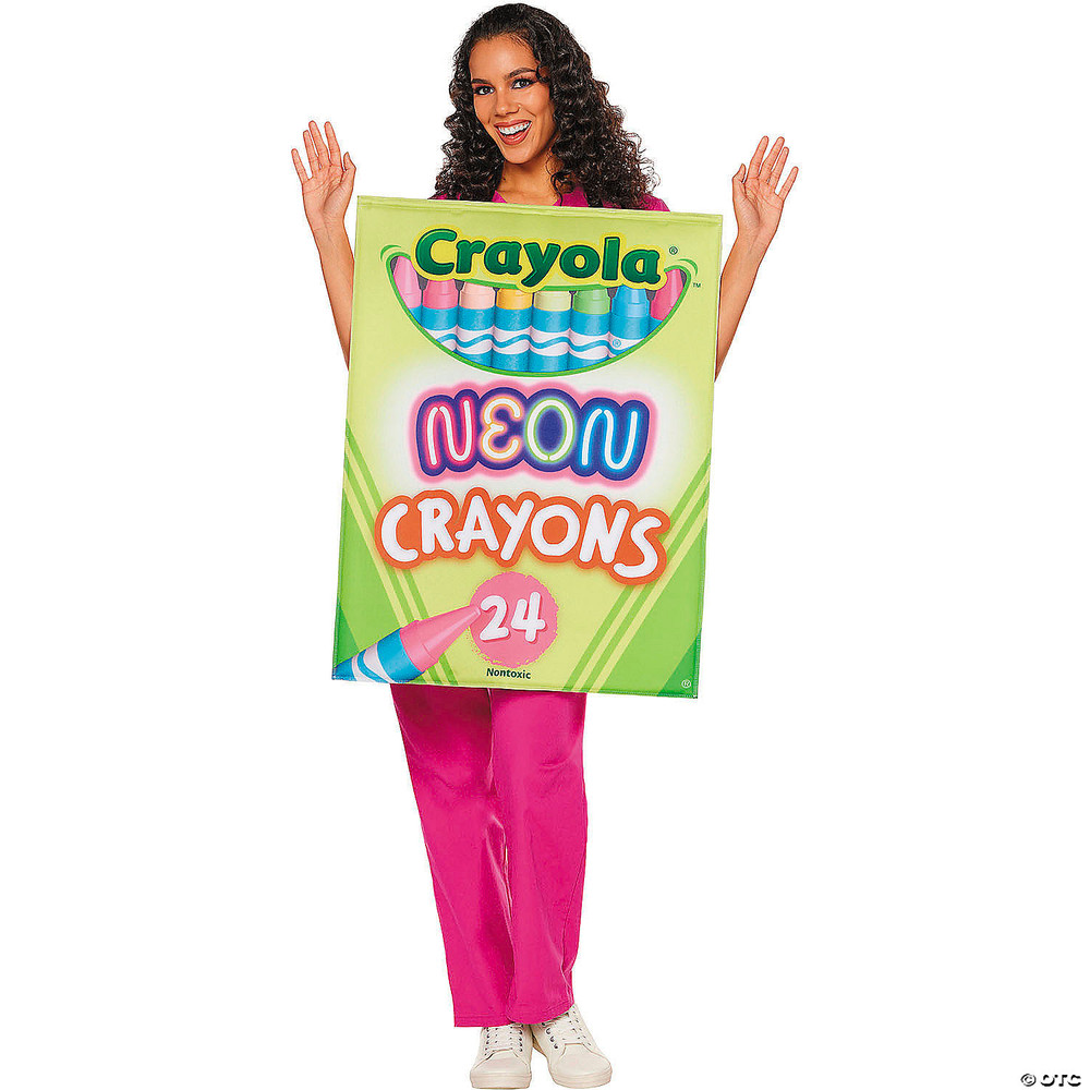 Adults Quick Change Crayola Neon Crayon Box Costume