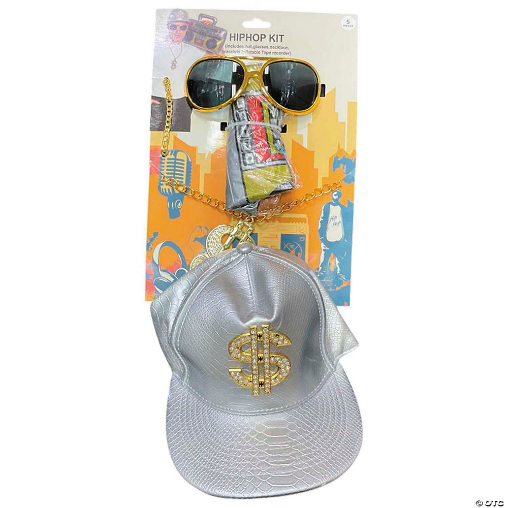 Adults Hip-Hop Bling Costume Accessory Kit - 5 Pc.