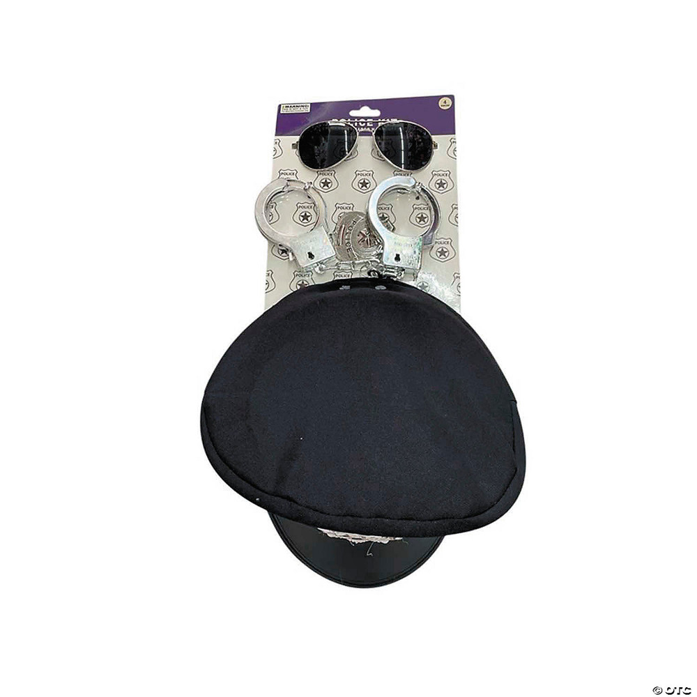 Adults Police Costume Accessory Kit - 4 Pc.
