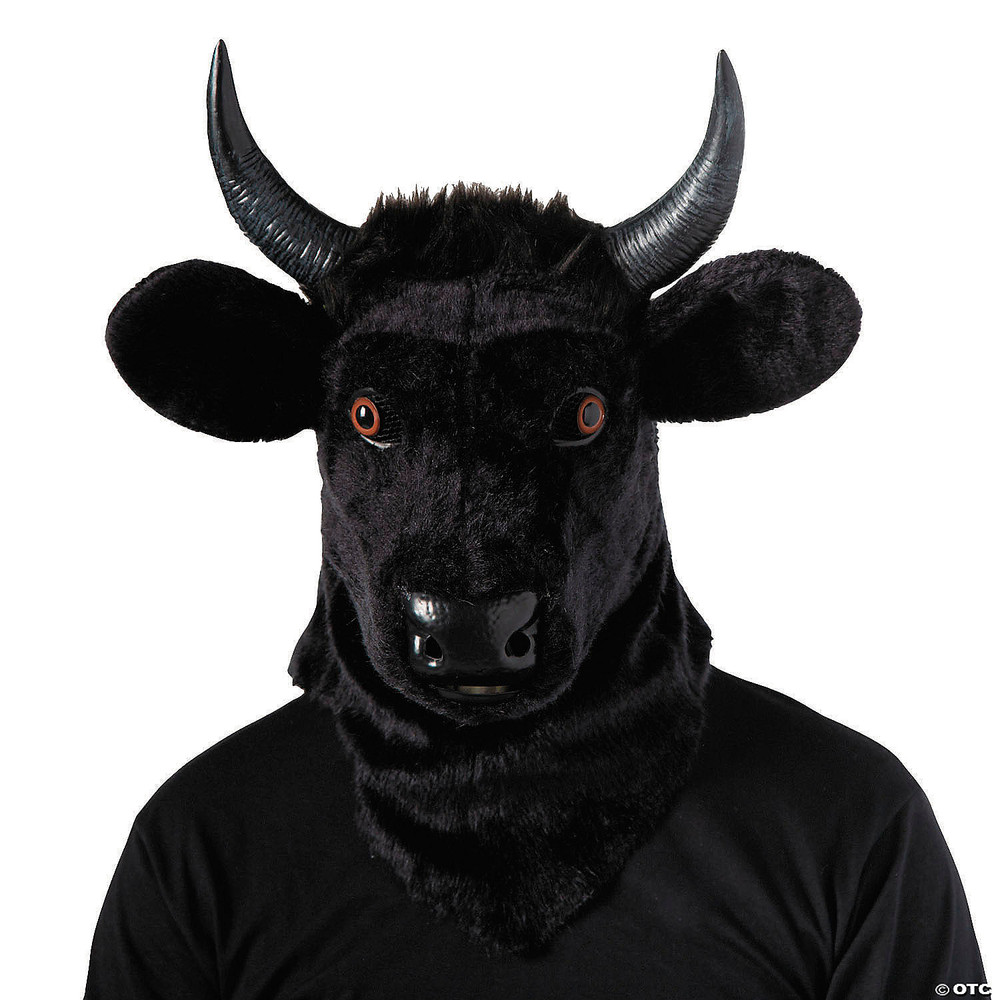 Adults Bull Moving Mouth Overhead Mask