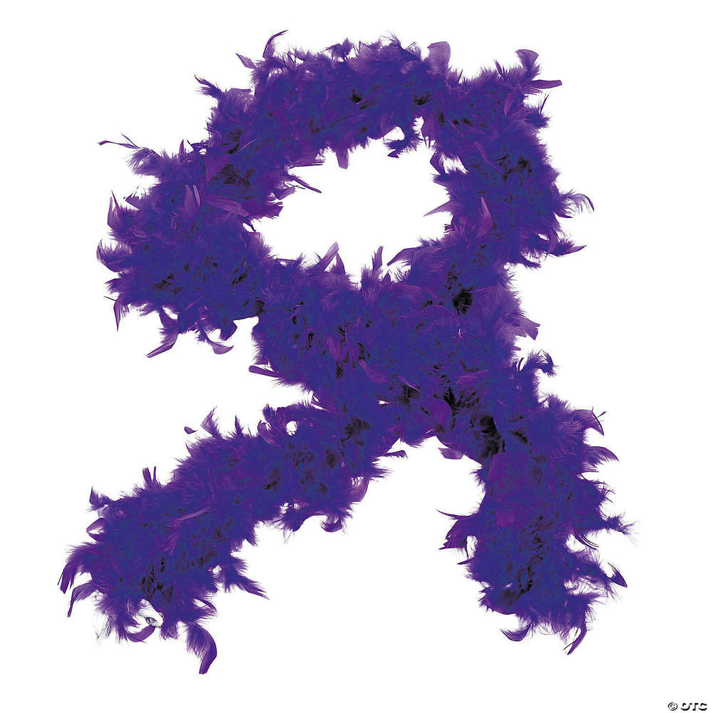 6 Ft. 40-Gram Solid Purple Feather Boa