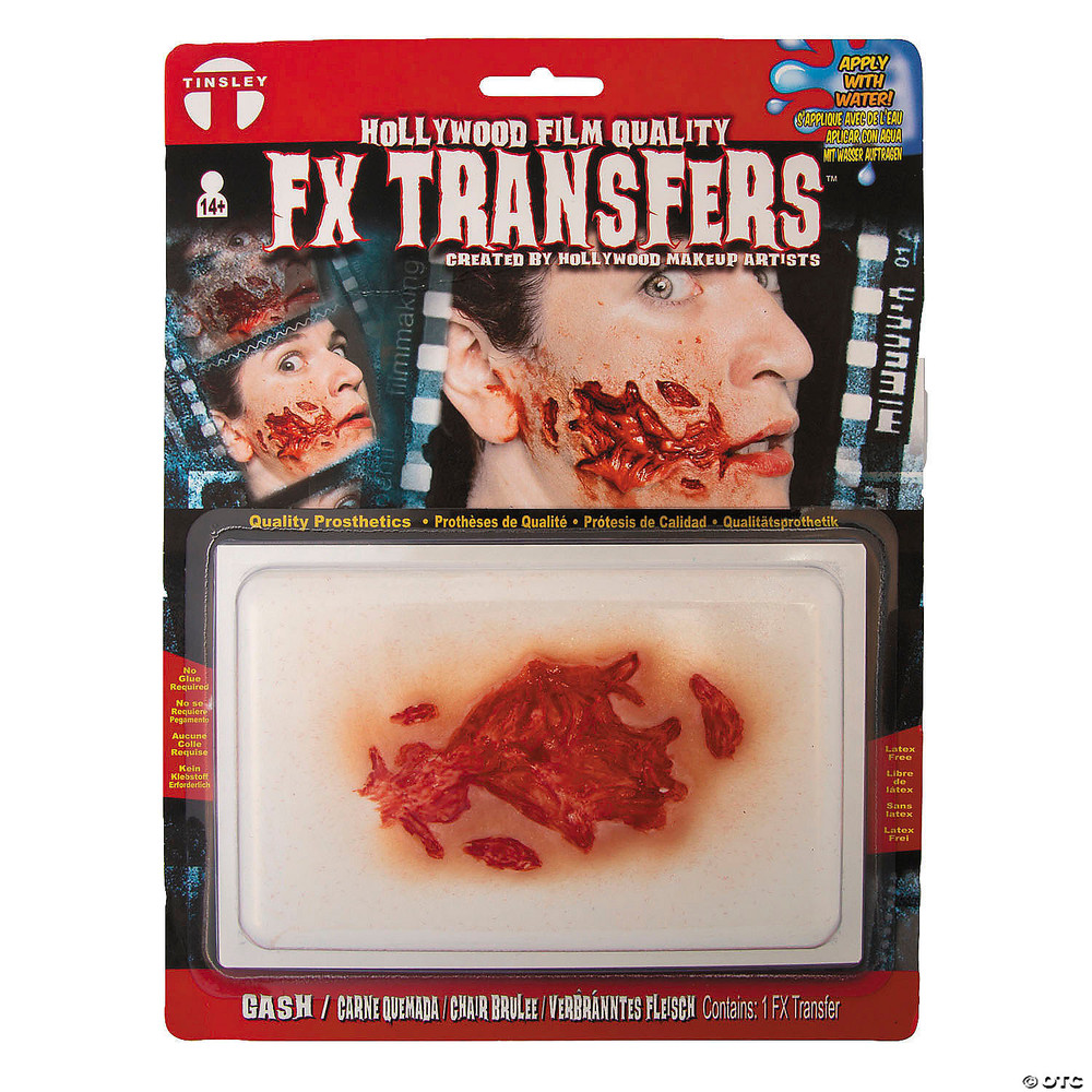 Tinsley Transfers Gash 3D FX Transfer Temporary Tattoos