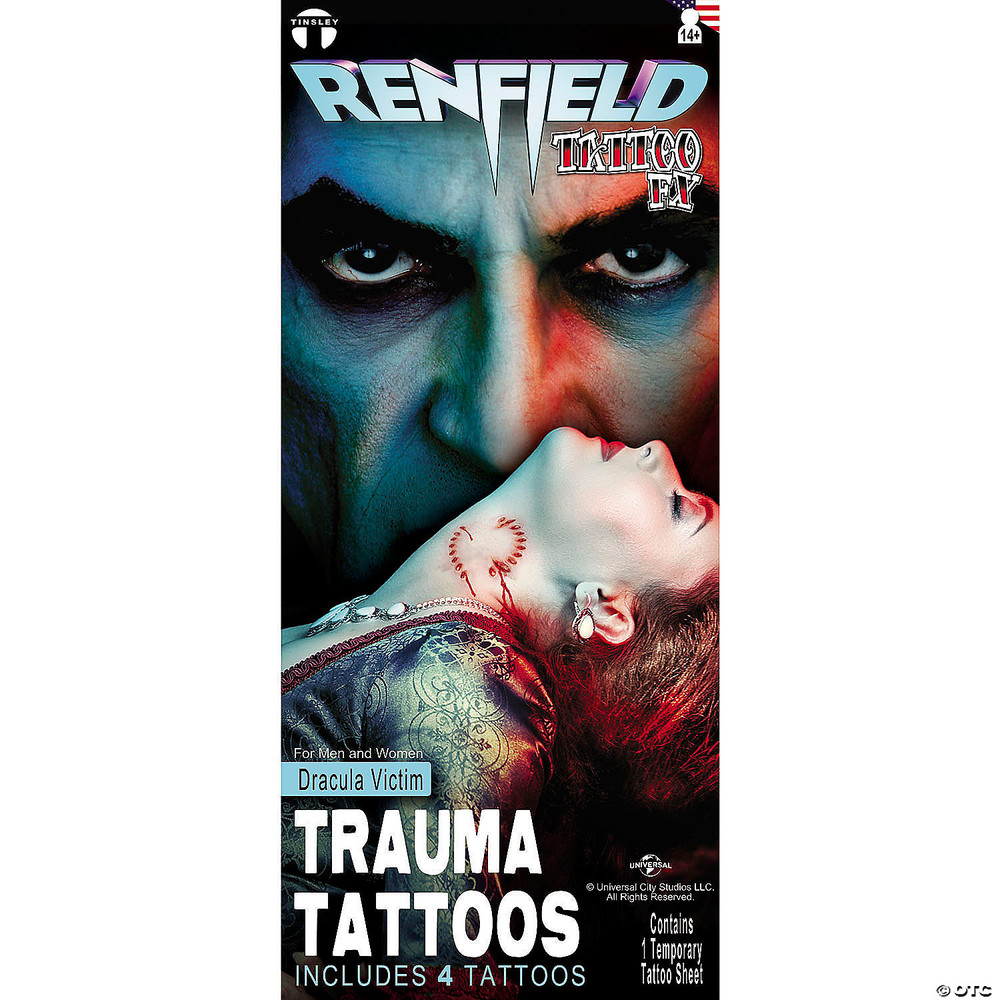 Tinsley Transfers Renfield Dracula's Victim Temporary Tattoo