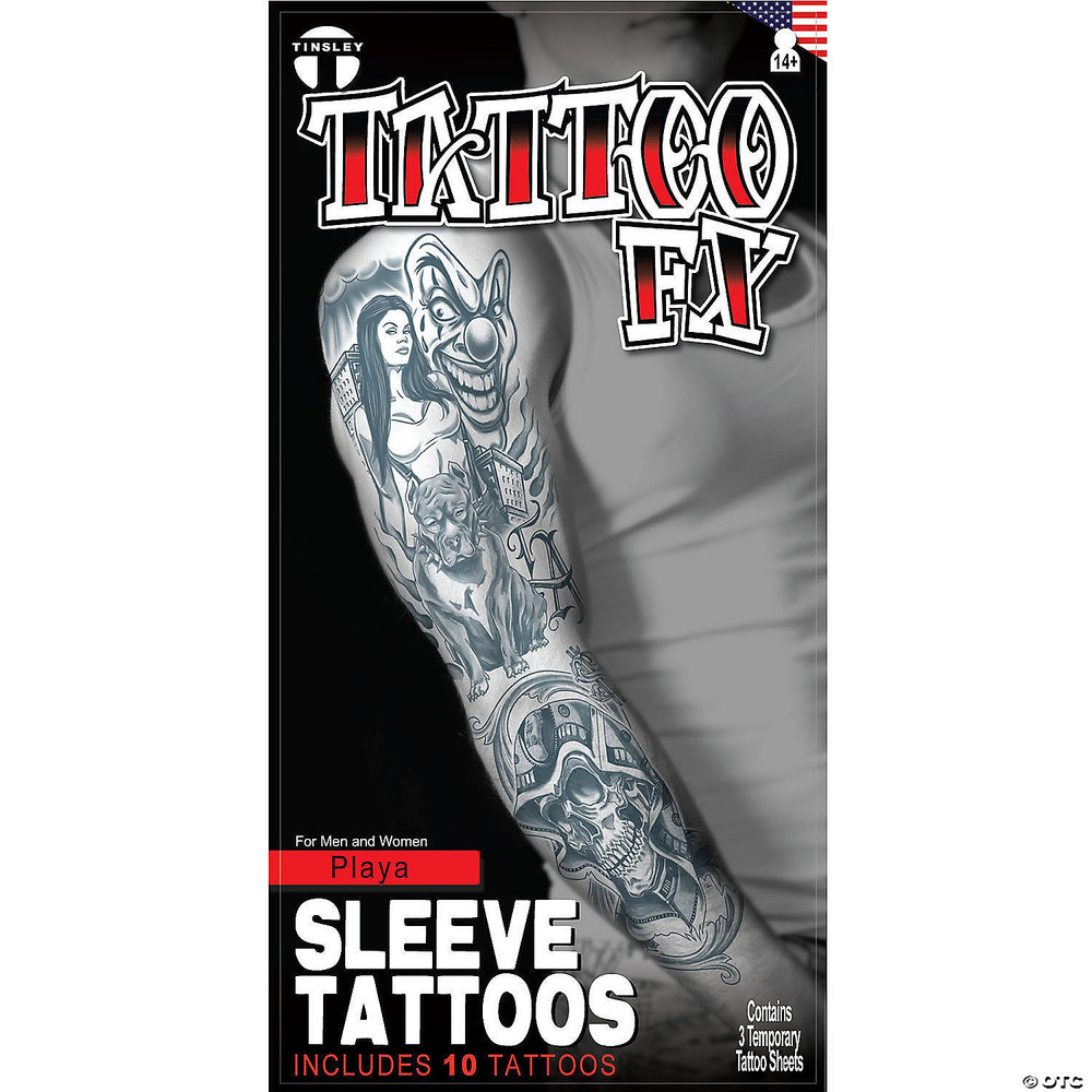 Tinsley Transfers Playa Sleeve Temporary Tattoos