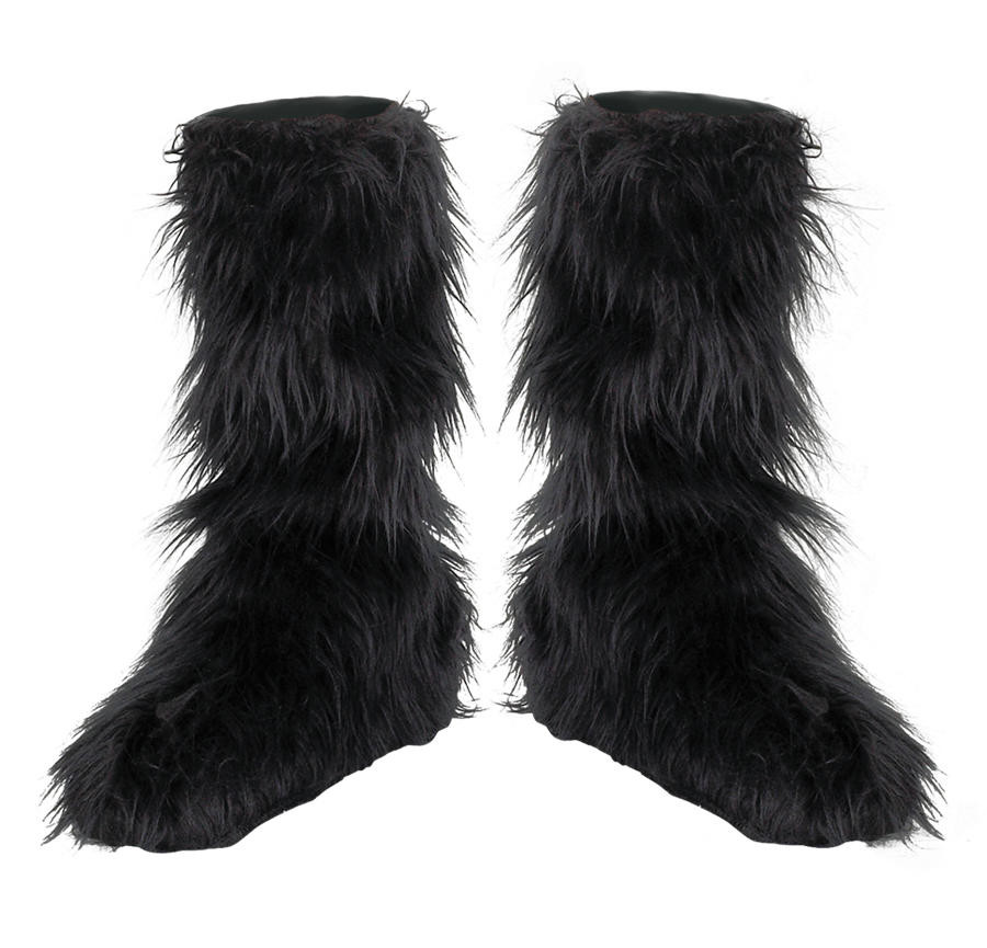 Disguise Disguise Girls Black Furry Boot Covers
