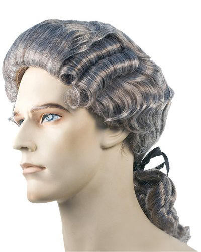Lacey Washington/ Historical Colonial White Mens Wig