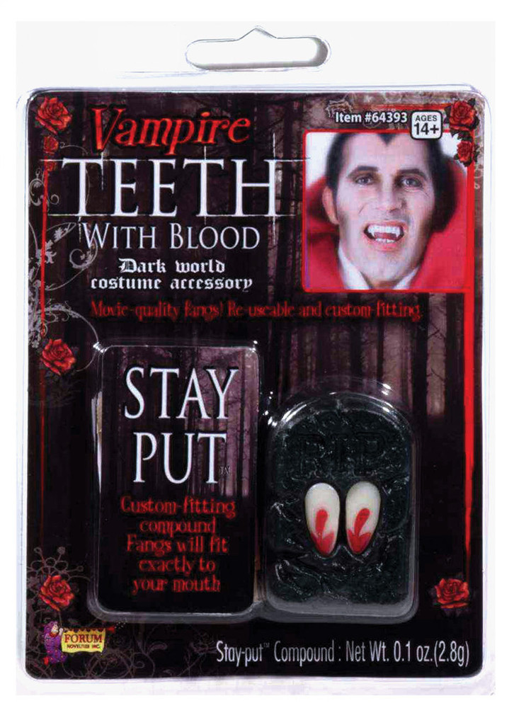 Forum Novelties Forum Novelties Fangs Vampire w/ Blood