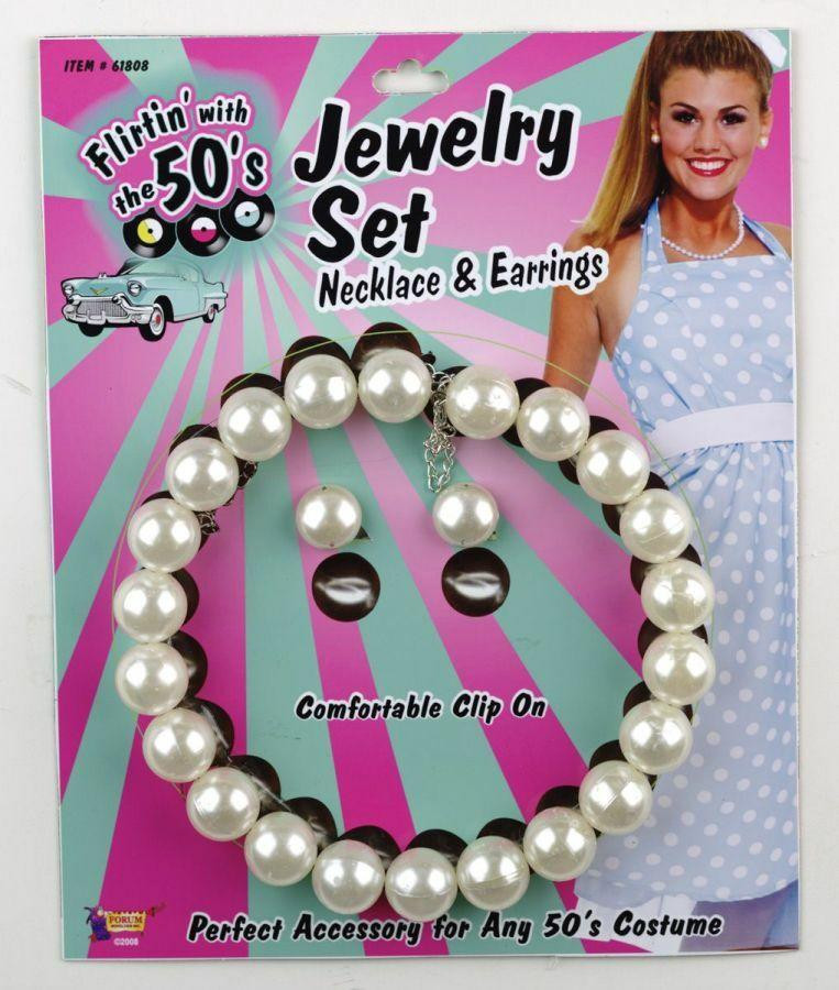 Forum Novelties Forum Novelties Pearl Necklace and Earrings