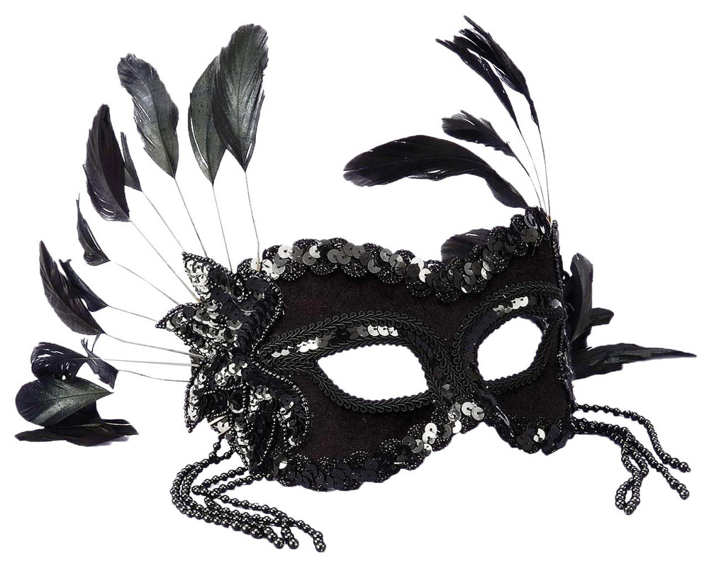 Forum Novelties Forum Novelties Womens Black Venetian Mask