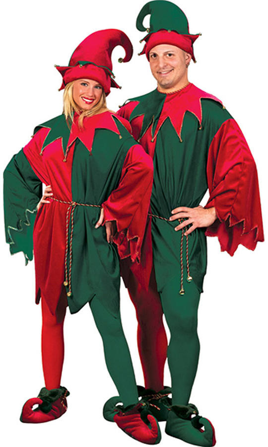 Fun World Fun World Elf Set Velvet Hat Tunic Shoes