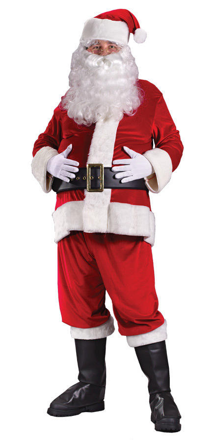 Fun World Fun World Mens Santa Suit Rich Velvet