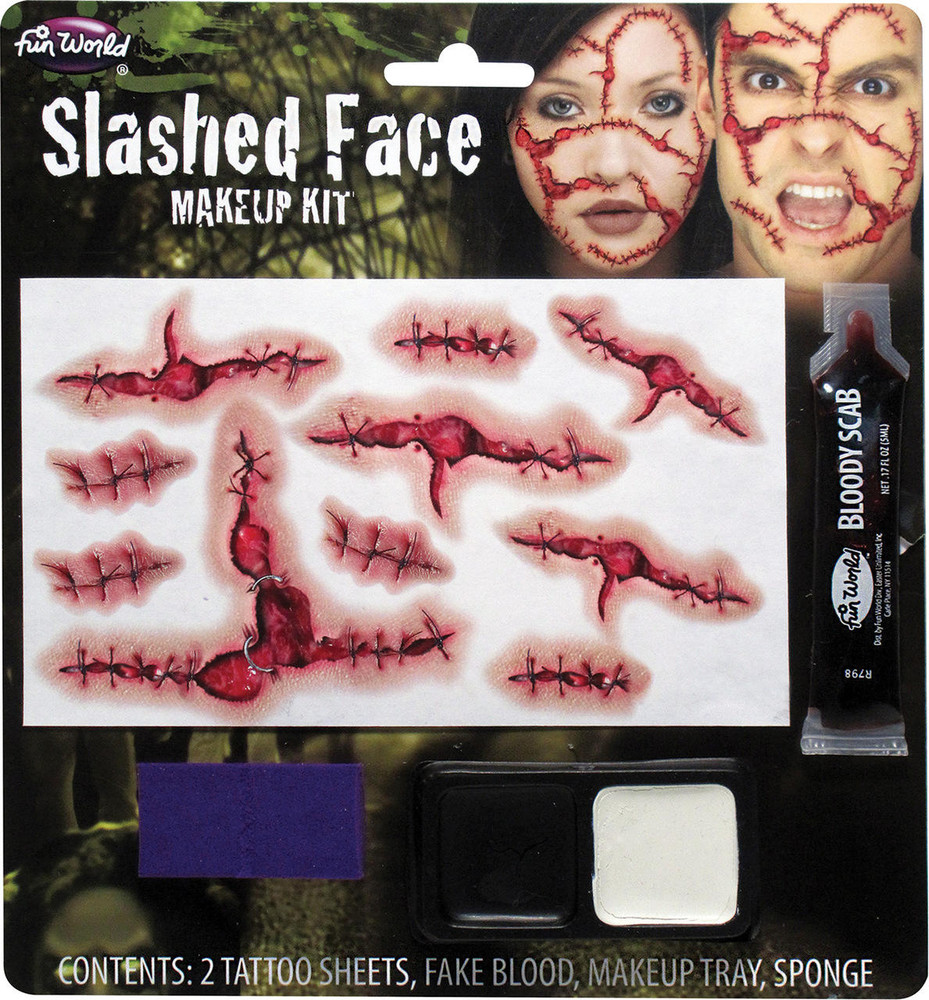 Fun World Fun World Slashed Face Makeup Kit