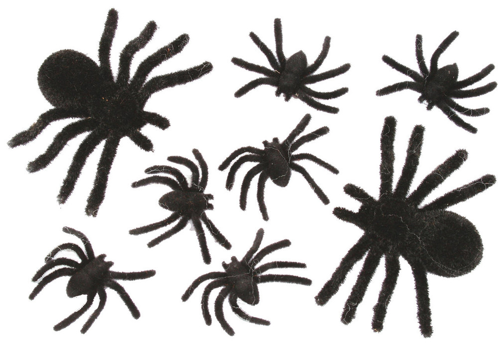Fun World Fun World Spider Family 8 Card Black Fuzzy