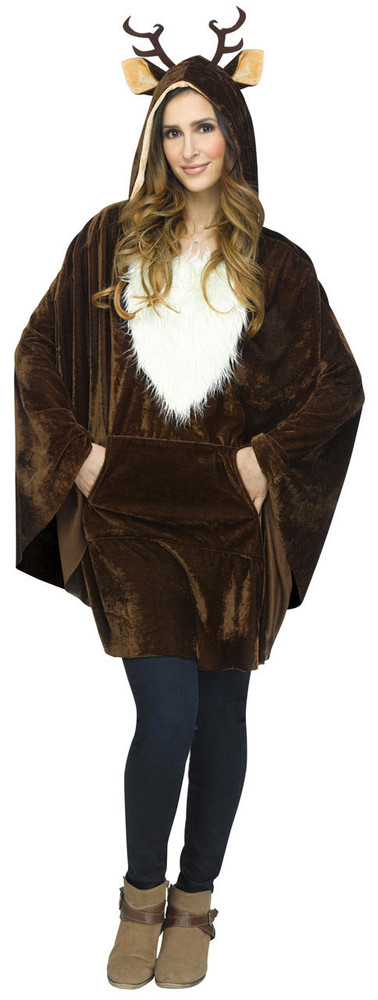 Fun World Fun World Womens Reindeer Poncho
