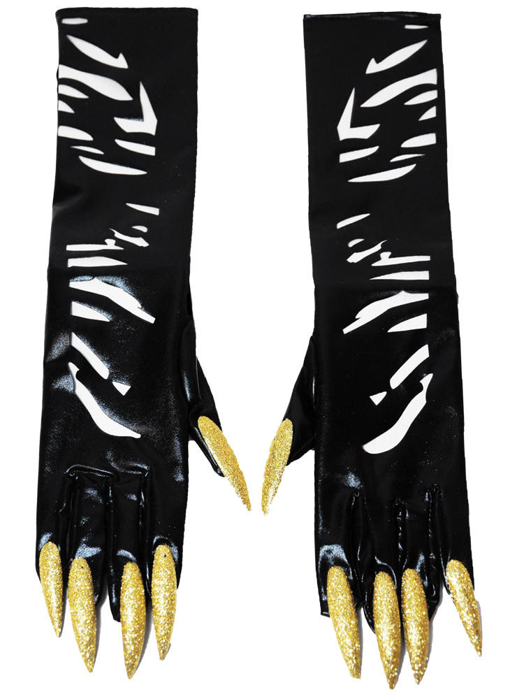 Girls Out Loud Girls out Loud Cat Scratch Opera Gloves w/ Cla