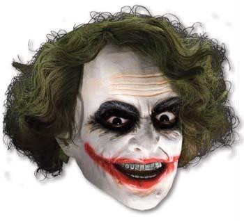Rubies Joker 3/4 Mask with Hair - Dark Knight Trilogy