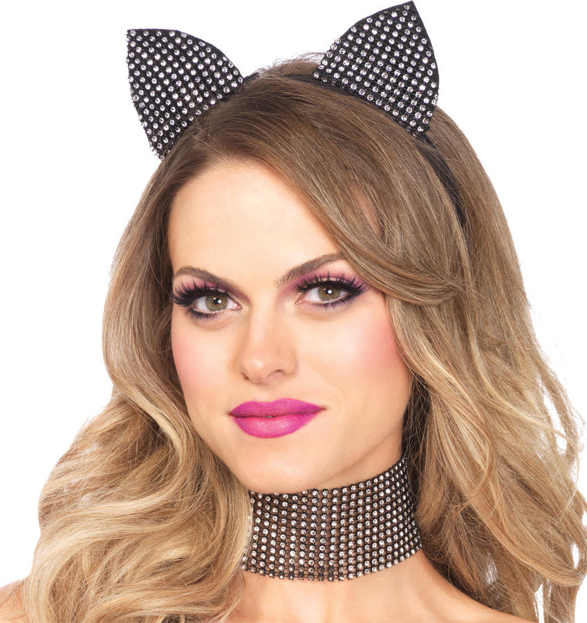 Leg Avenue Leg Avenue Rhinestone Cat Ears and Choker
