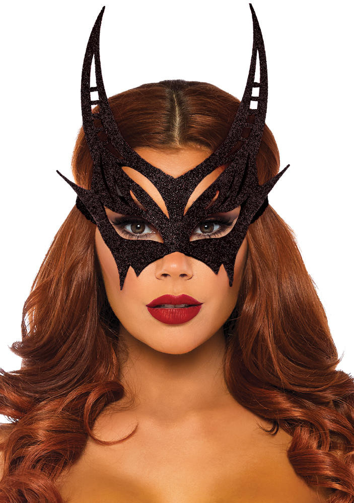 Leg Avenue Leg Avenue Womens Black Glitter Mask