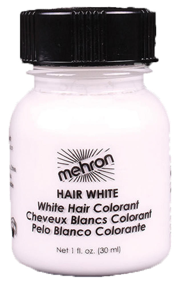 Mehron Mehron Hair White 1oz Plastic Bottle