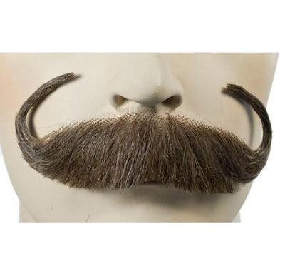Lacey Handlebar Human Hair Fake Mustache