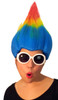 rainbow troll costume wig