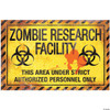 Sunstar Zombie Research Factory Metal Sign