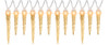 Gemmy Synchronized White Icicle String Lights 12-Count
