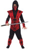 Fun World Fun World Red and Black Skull Ninja Child Costume