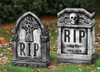Photo-Realistic Tombstone Cross & Skull Set
