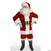 Burgundy Velvet Santa Suit with Overalls