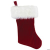 Velvet Lined Stocking 19In Burgundy