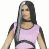 Adults Black with White Streak Monster Mom Wig Costume Accessory