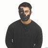 Adults Black Cracked Plastic Half Mask