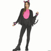 Adults Black & Pink Polyester Pretty Kitty Poncho Costume Accessory