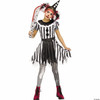 Girl's Red, Black & White Dress Karnevil Kut-Up Clown Costume