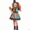 Toddler Colorful Carny Clown Dress Halloween Costume