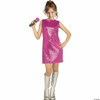Kids Pop Star Pink Sleeveless Dress Costume