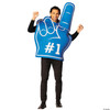 Adults Blue Team Spirit #1 Foam Finger Tunic Costume
