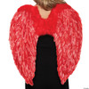 Adults Red Fluffy Feather Angel Wings Costume Accessory