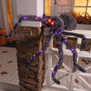 4 Ft. 3" Light-Up Fuzzy Black Spider Halloween Decoration