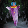 6 Ft. Talking Hanging Purple Clown Halloween Decoration