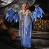 27 1/2" Hanging Blue & Burlap Pumpkin Man Halloween Decoration