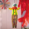 19 3/4" Hanging Bright Colors Clown with Green Hair Halloween Decoration