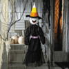 2 Ft. Animated Light-Up Giggling Witch with Black Dress Halloween Decoration