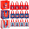 5" x 5" Mini Patriotic America 250th Anniversary Laminated Shopper Tote Bags – 12 Pc.