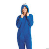 Adults Sesame Street Cookie Monster Hooded Onesie Costume