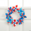 Patriotic Plastic Pinwheel Wreath
